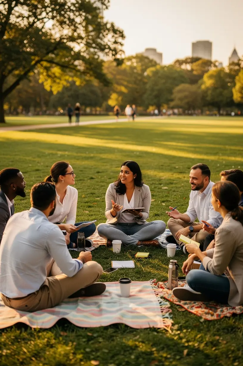 Illustration of time blocking calendar for productivity