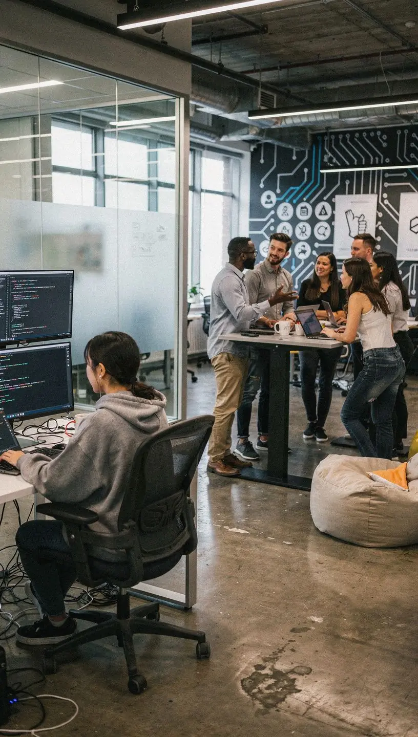 Person organizing notes for a weekly review